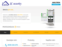 Tablet Screenshot of jcsecurity.sk